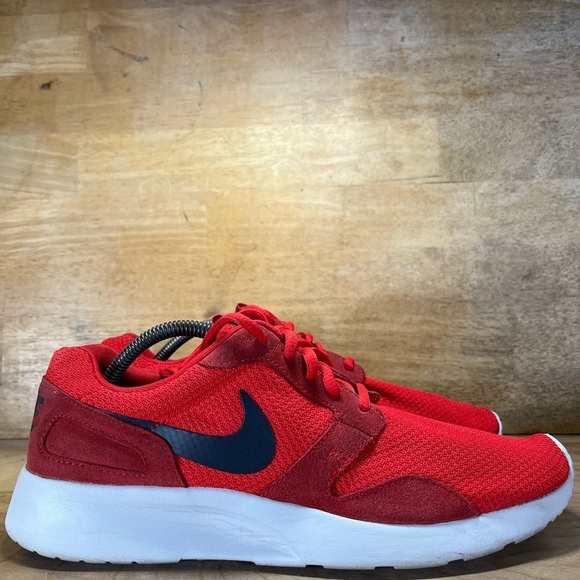 Nike Kaishi Suede Mens Size 10.5 Running Shoes Sneakers Red Black 654473-600 - Picture 1 of 8